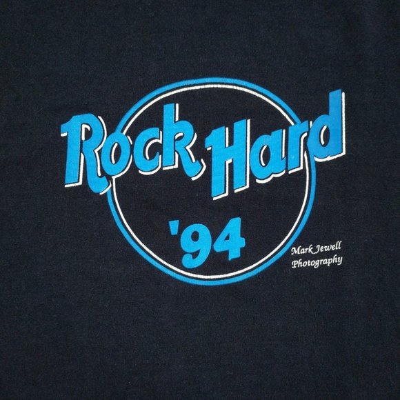 Vintage Other - Vintage ROCK HARD ‘94 Single Stitch T-Shirt USA XL